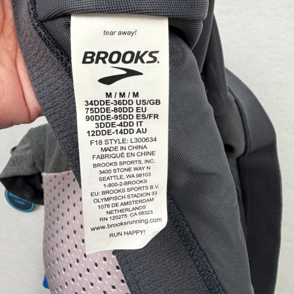 Brooks Sports Bra M UpHold Crossback High Impact Support Running Gym L300634610 - Picture 8 of 11